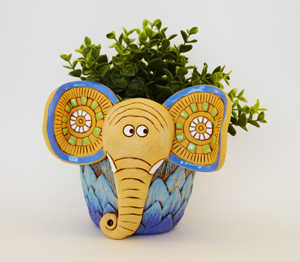 Слон цветочное кашпо  Кашпо керамическое, зоокашпо