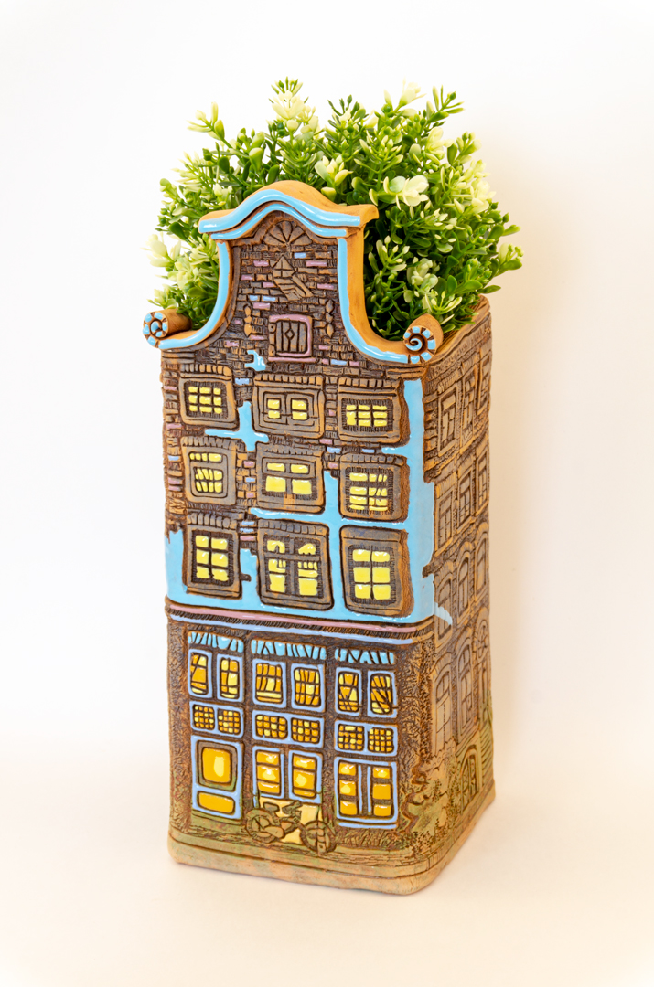 Нидерланды дом № 4 кашпо для цветов Кашпо керамическое, зоокашпо